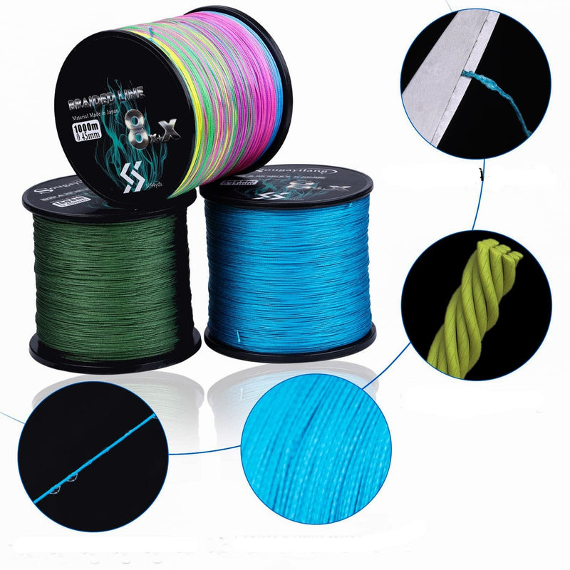 Linha Multifilamento Sougayilang 9 Fios: Conecte-se com a Liberdade em Pesca - 300m a 500m