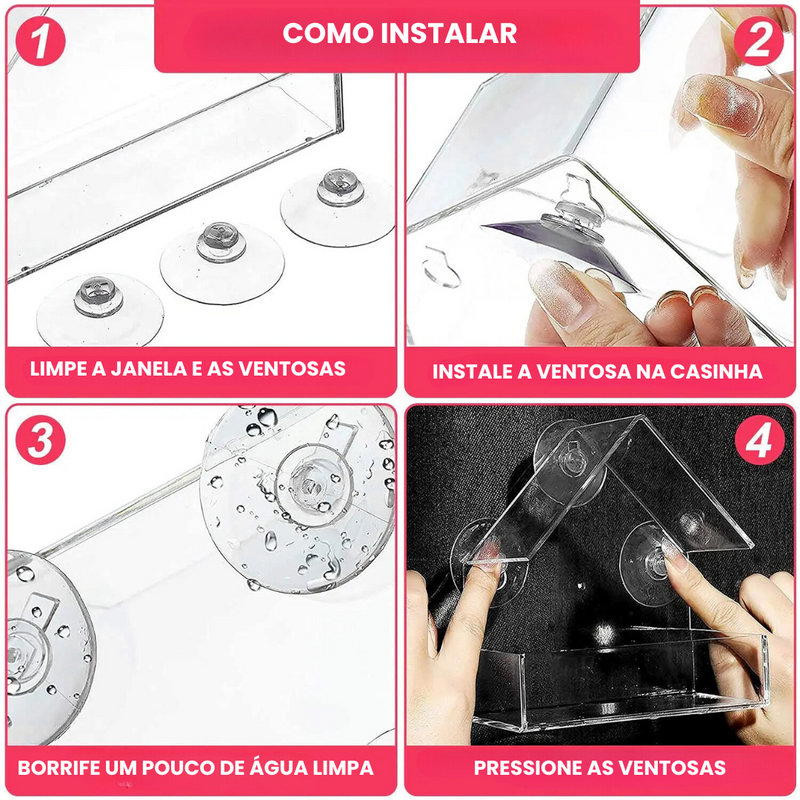 Comedouro Para Pássaros Casinha Atraente Para Beija-Flores no Seu Jardim