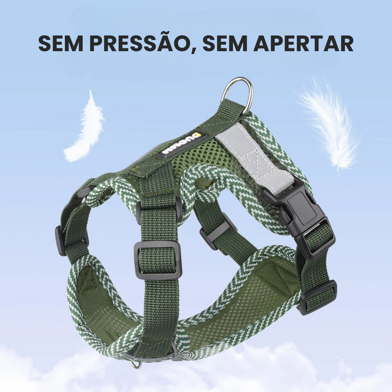 Coleira Peitoral Ajustável com Guia: Conforto e Segurança para Seu Cachorro