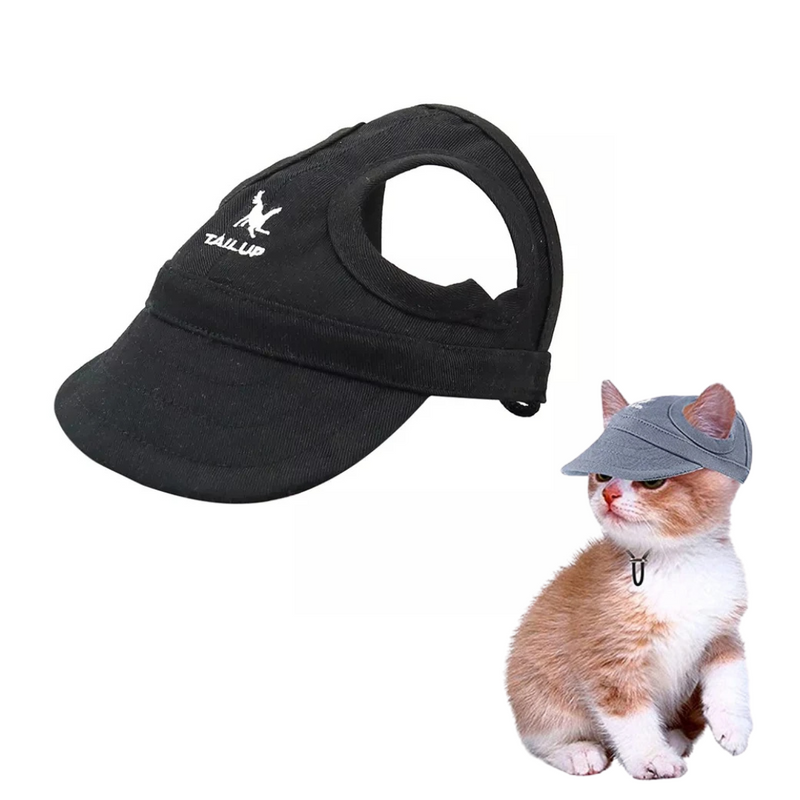 Boné Estiloso para Pets com Cordinha – Conforto e Estilo na Praia para Seu Cachorro ou Gato