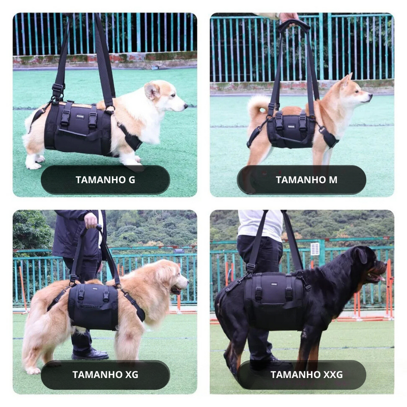 Sling Prático para Apoio de Pernas Traseiras e Quadris de Cachorros com Mobilidade Reduzida