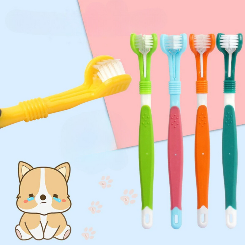 Escova Dental Pet Triflex para Cuidados Gengivais Confortáveis
