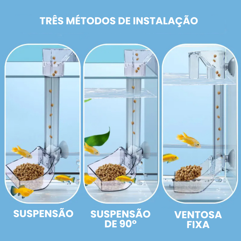 Tubo Alimentador Prático para Peixes de Aquário