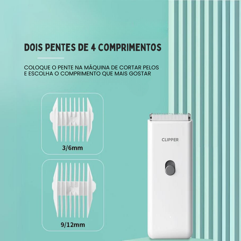 Aparador Higiênico Recarregável Para Pets com 4 Ajustes para Conforto e Praticidade