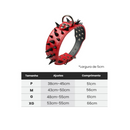 Colar de Couro Cravejado com Espinhos para Cachorros - Estilo e Conforto em Cada Passeio