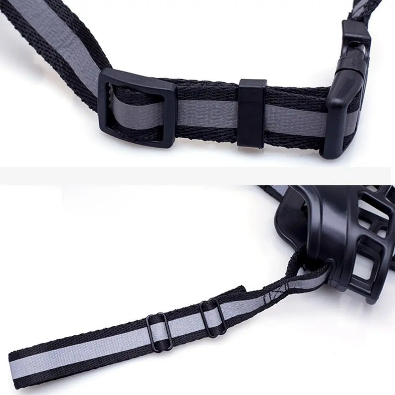 Focinheira Ajustável de Silicone Preta para Cães Grandes - Conforto e Segurança em Cada Passeio