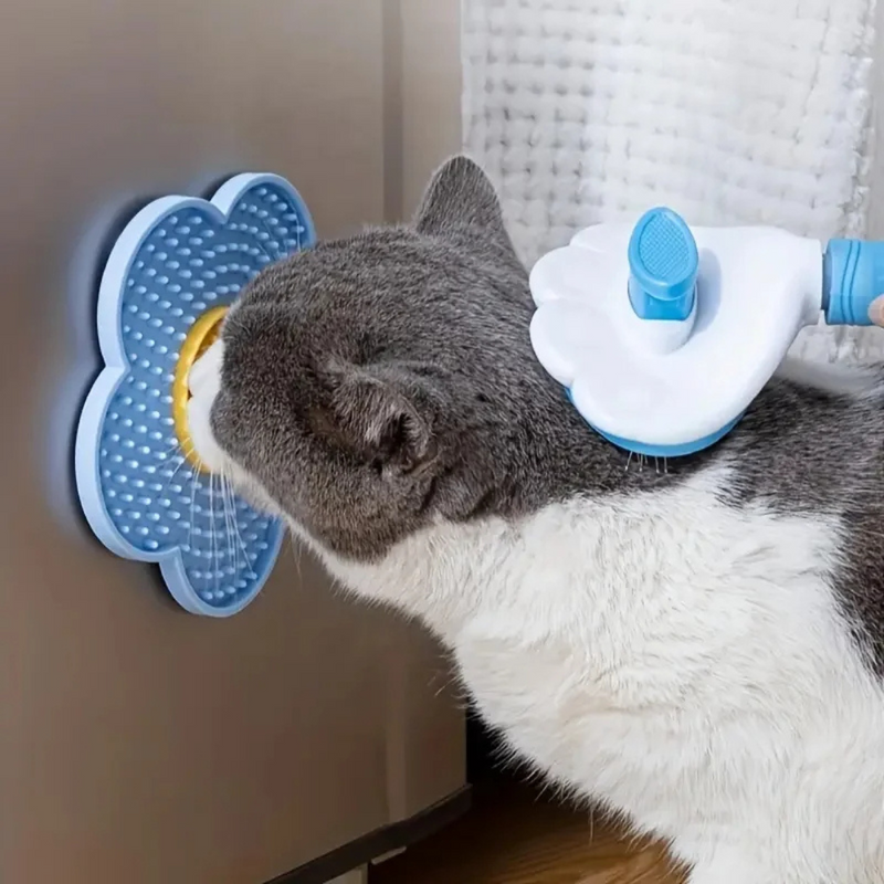 Tapete de Lamber em Formato de Flor para Alimentação Lenta de Cachorros – Proporcione Conforto e Estímulo na Hora da Refeição