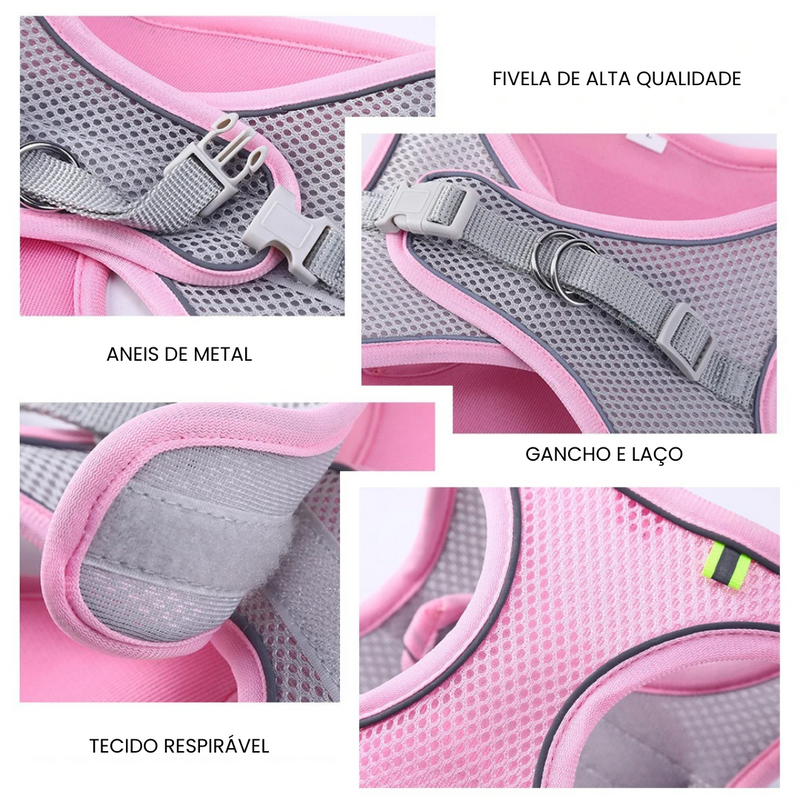 Conforto e Liberdade: Coleira Peitoral com Guia para Gatos
