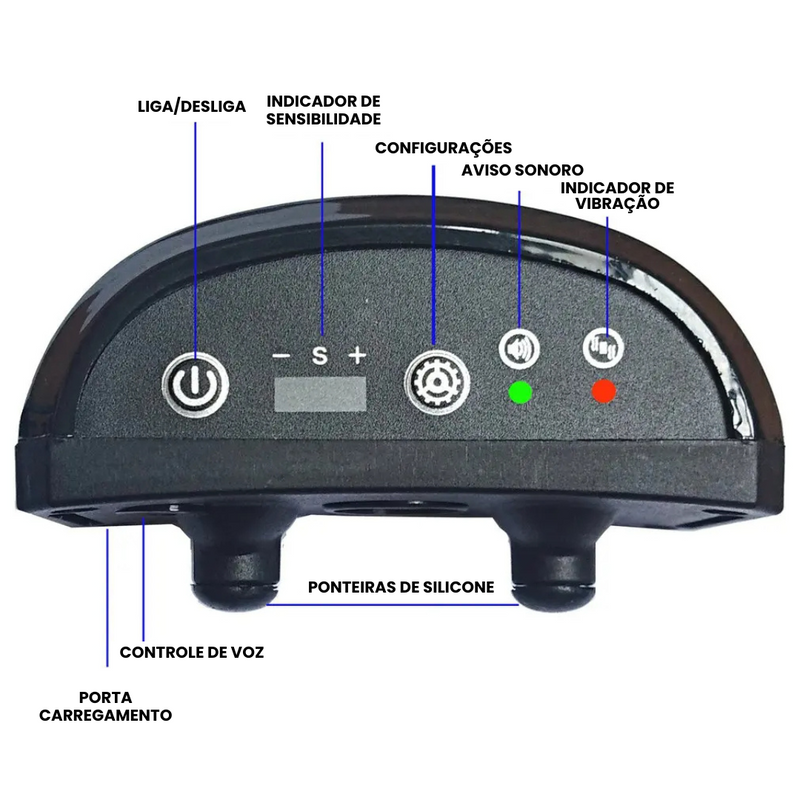 Coleira Anti Latido Ultrassônica: Conforto e Controle com 7 Níveis de Sensibilidade