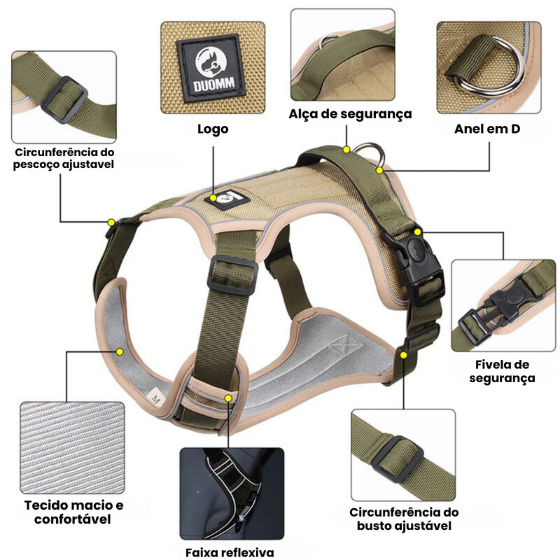 Peitoral Ajustável para Cães: Conforto e Liberdade em Cada Passeio