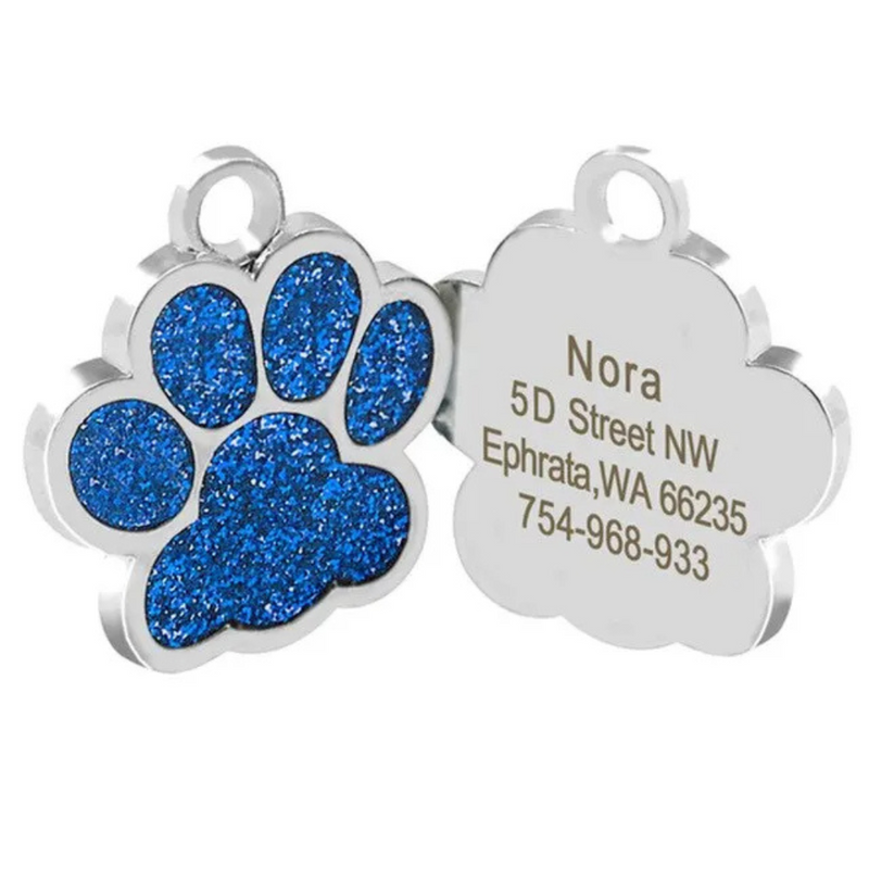 Pingente de Identificação Personalizado para Cachorros com Nome, Telefone e Endereço