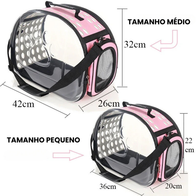 Bolsa Mochila Prática para Pets: Transporte Confortável de Gatos e Cachorros