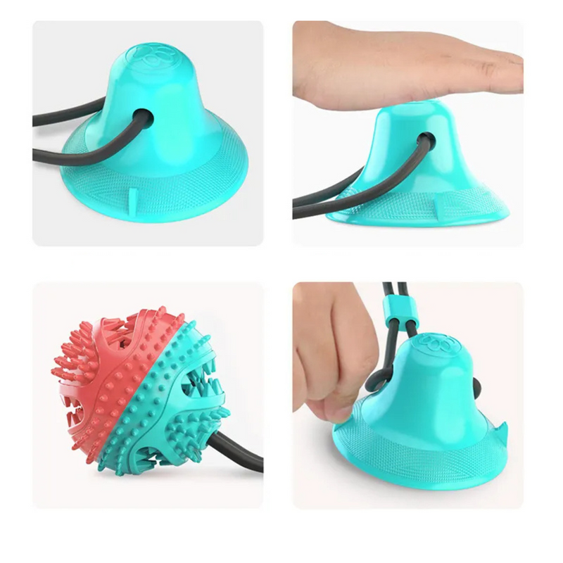 Cabo de Guerra Divertido com Ventosa e Bola para Petiscos