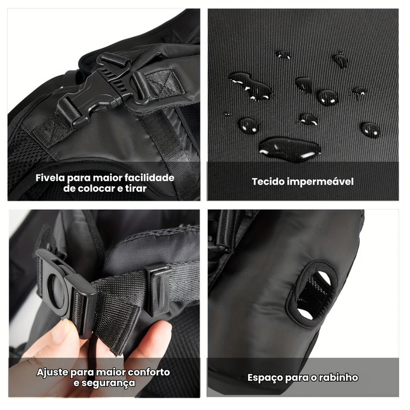 Mochila Canguru Pet: Transporte Confortável e Prático para Seu Amigo