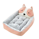 Caminha Acolchoada Teddy Cartoon: Conforto e Estilo para Cães e Gatos