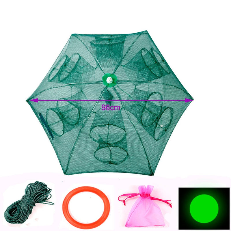 Armadilha Automática Portátil Para Peixes e Camarões – Versatilidade de 4 a 20 Buracos