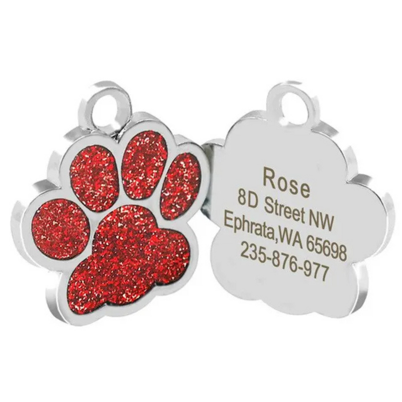 Pingente de Identificação Personalizado para Cachorros com Nome, Telefone e Endereço