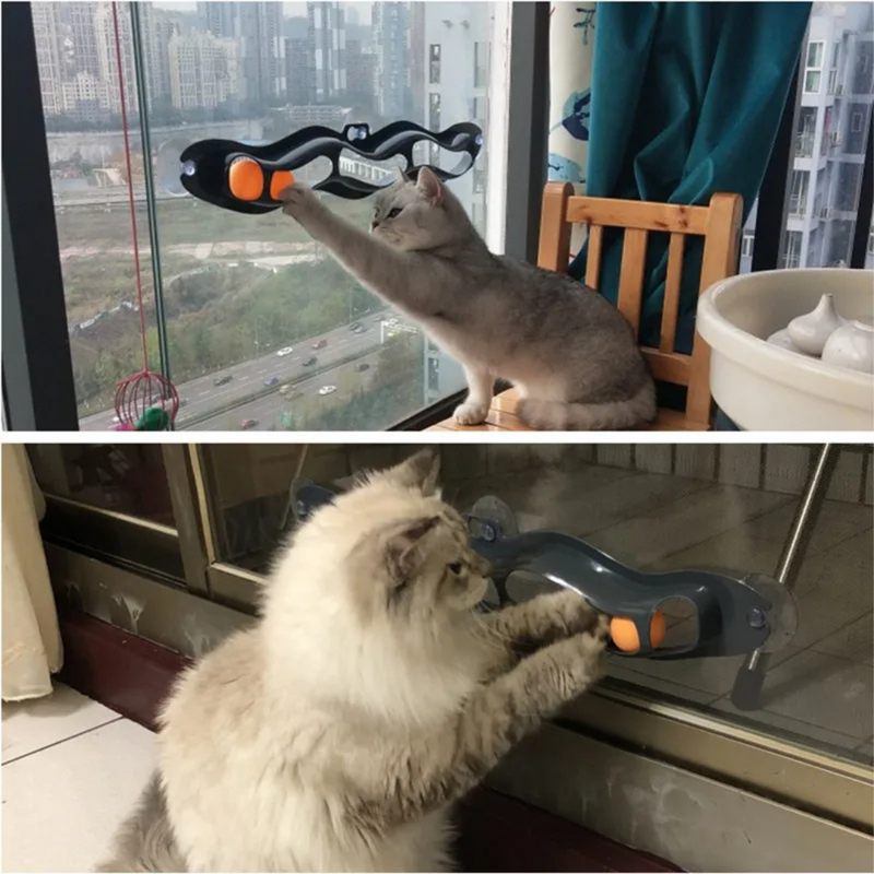 Túnel de Bolinhas com Ventosa para Gatos: Diversão Segura e Interativa