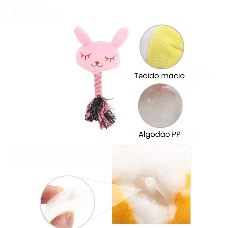 Brinquedo de Pelúcia com Corda para Cachorros: Diversão e Conforto em Cada Mordida