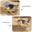 Espreguiçadeira Confortável para Gatos com Arranhador em Madeira