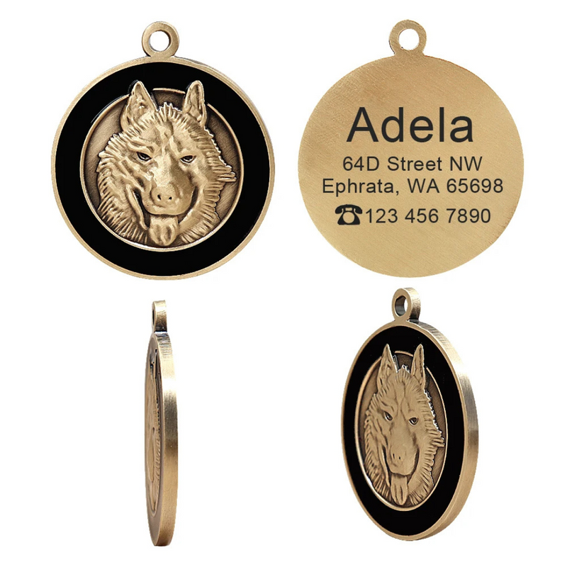 Pingente Medalhão Personalizado com Nome e Contato: Sua Identidade, Sempre à Mão