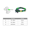 Coleira de Identificação Personalizável com Laço Floral: Estilo e Segurança para Seu Pet