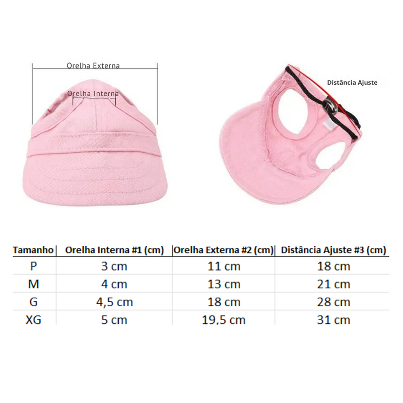 Boné Estiloso para Pets com Cordinha – Conforto e Estilo na Praia para Seu Cachorro ou Gato