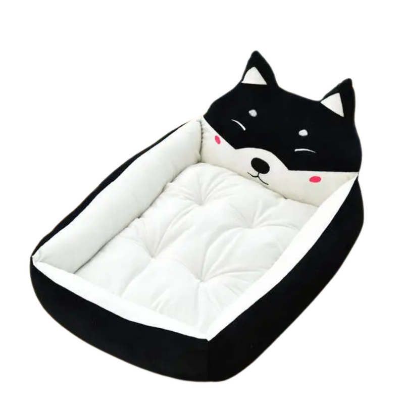 Caminha Acolchoada Teddy Cartoon: Conforto e Estilo para Cães e Gatos