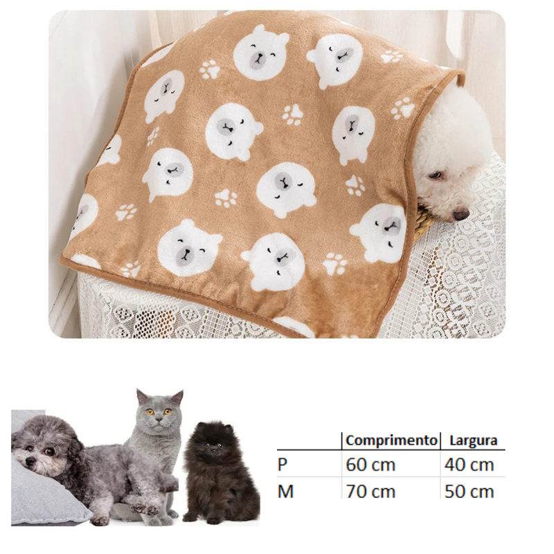 Manta Flanelada Confortável para Pets: O Abrigo Perfeito para Cachorros e Gatos