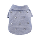 Confortável Roupinha de Polo com Botões para Pugs e Buldogues