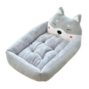 Caminha Acolchoada Teddy Cartoon: Conforto e Estilo para Cães e Gatos