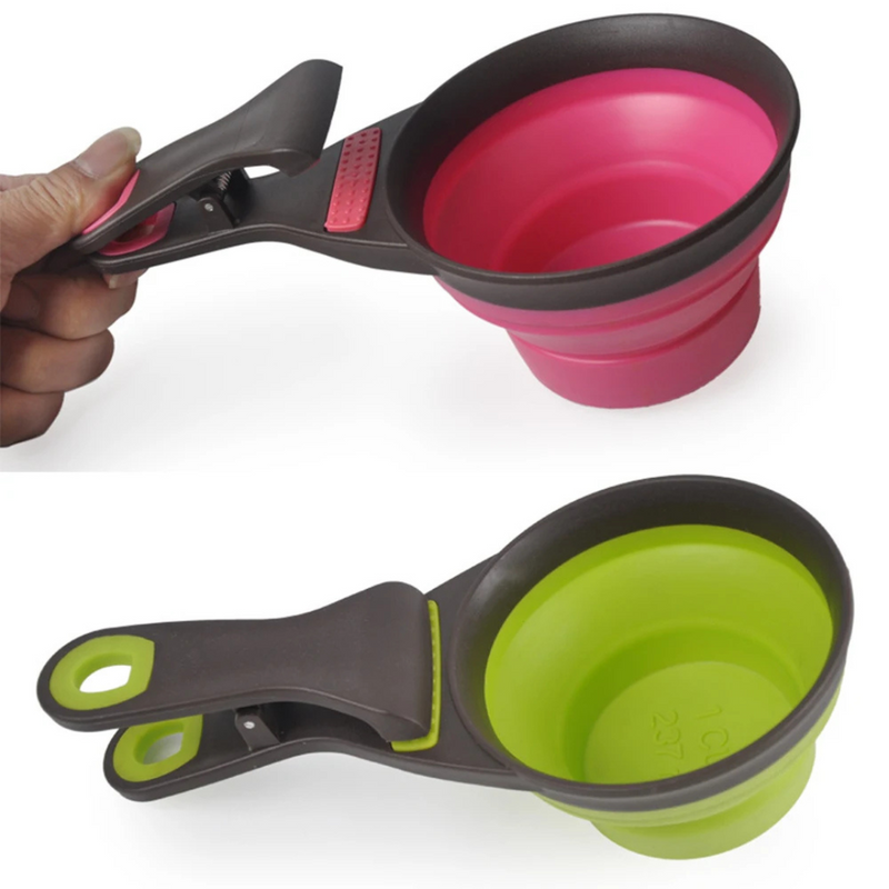 Dosador Prático de Ração com Fechamento Seguro para Saco