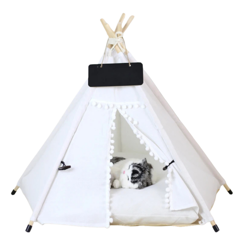 Refúgio Confortável Para Gatos e Cães: Cabana Tenda com Almofada