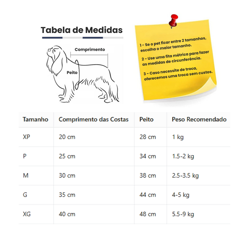 Camisa Polo Confortável com Botões para Cachorros