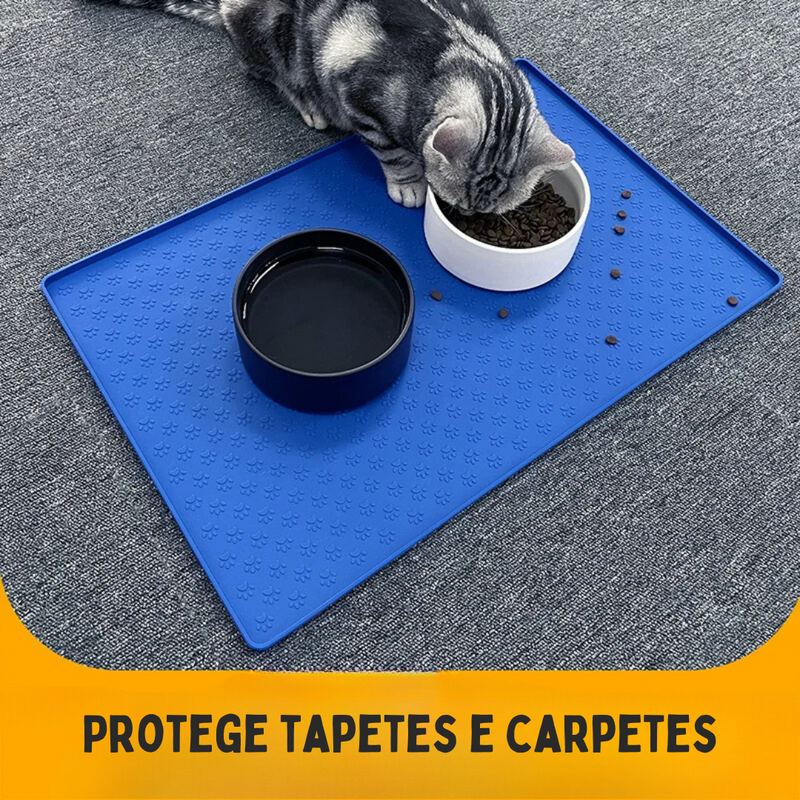Tapete de Silicone Prático para Alimentação de Cães e Gatos