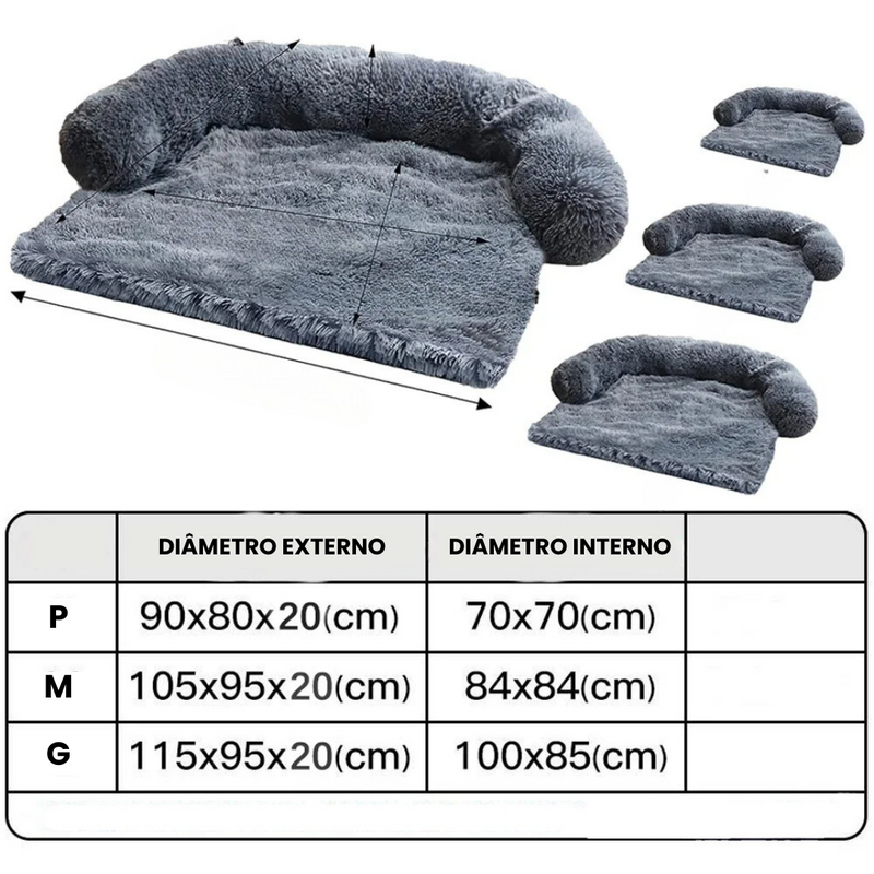 Sofá Cama Lavável para Pets com Cobertor Confortável