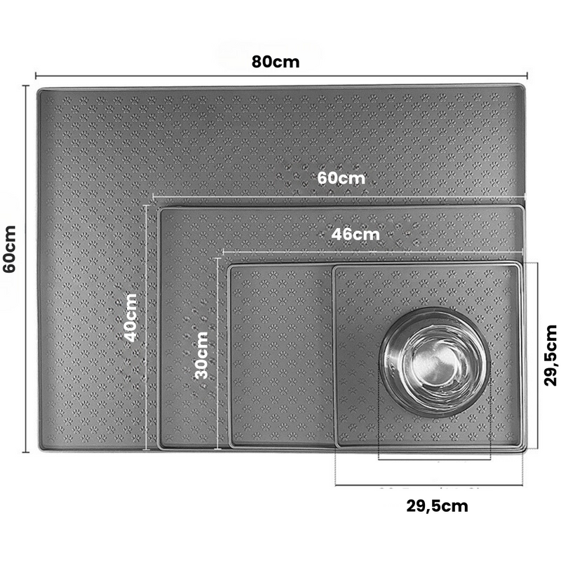 Tapete de Silicone Prático para Alimentação de Cães e Gatos