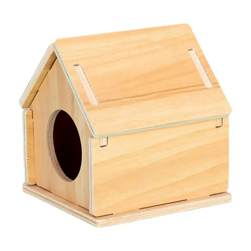 Refúgio de Madeira Confortável para Hamsters e Roedores