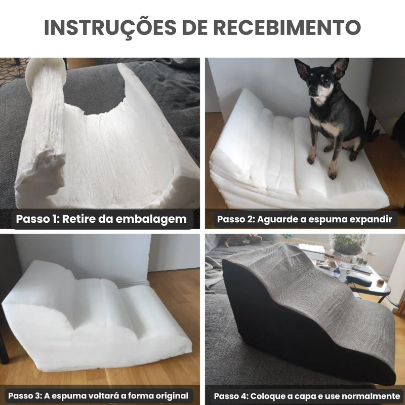 Escada Portátil para Cachorros - Conforto e Liberdade em Cada Degrau