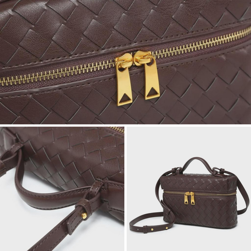 Bolsa Tiracolo Trançada em Couro Lorena: Estilo e Conforto para Seu Dia a Dia