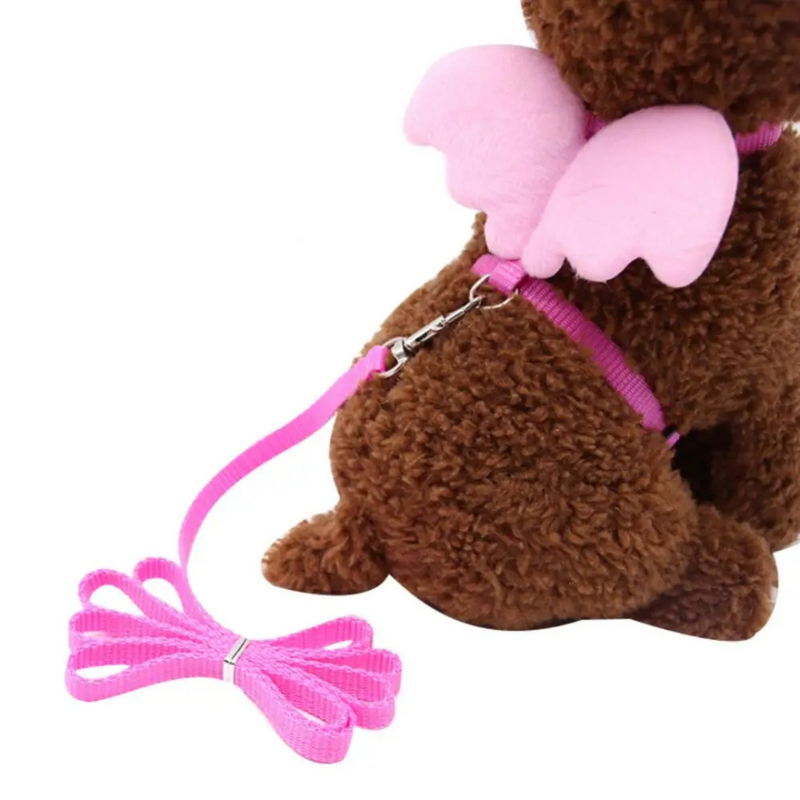 Peitoral Com Asas de Anjo e Guia para Gatos e Cães: Conforto E Estilo Para Seus Passeios