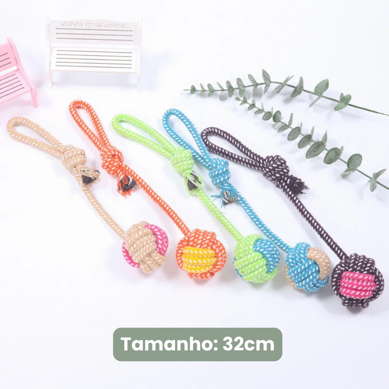 Brinquedo de Corda Resistente para Cachorros – Diversão e Conforto para Seu Pet