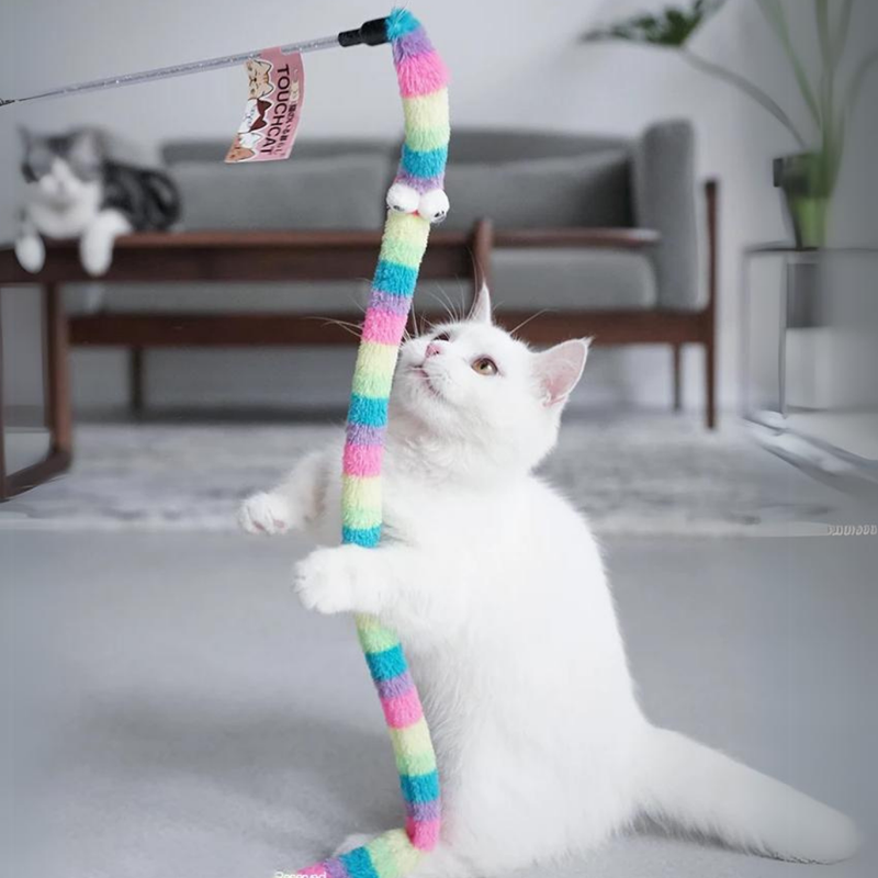 Brinquedo Interativo para Gatos: Minhoca e Varinha Cobra para Diversão e Estímulo