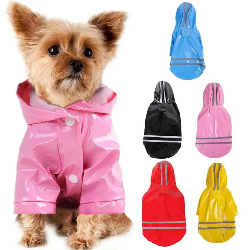 Capa de Chuva Pet com Capuz para Conforto e Proteção