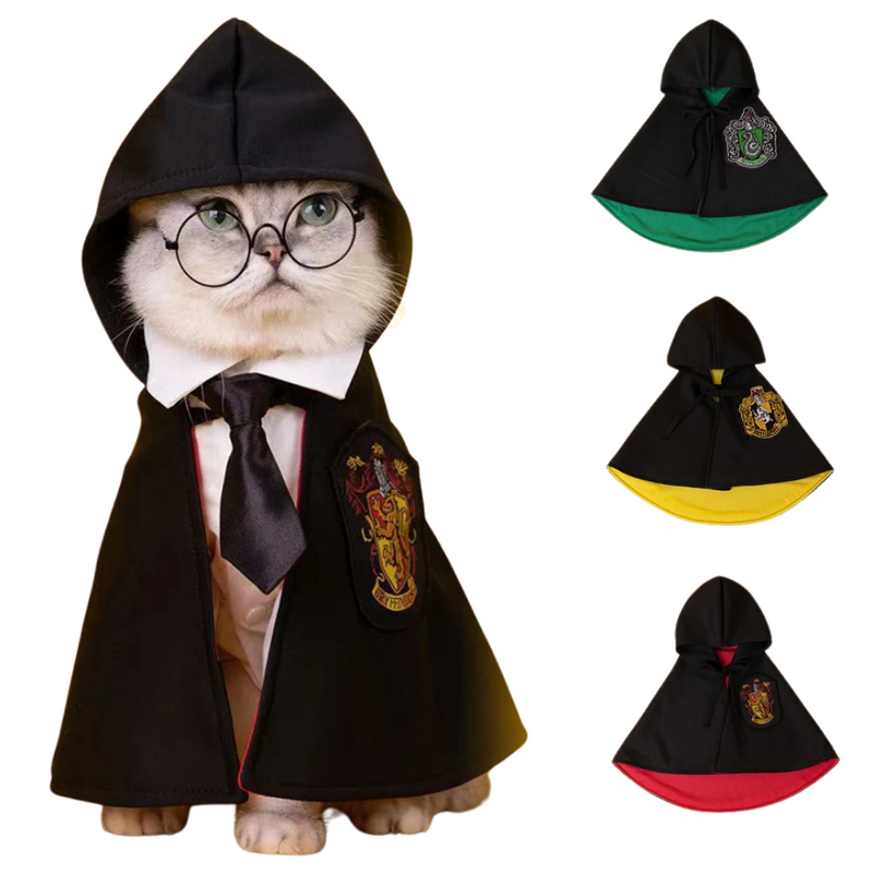 Capa de Halloween Harry Potter para Animais de Estimação: Estilo e Magia para Seu Cão ou Gato