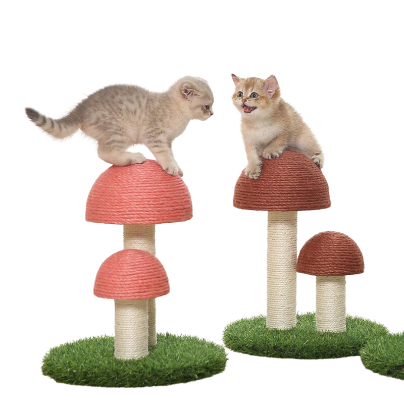 Arranhador de Sisal em Formato de Cogumelo para Gatos - Conforto e Estilo na Sua Casa