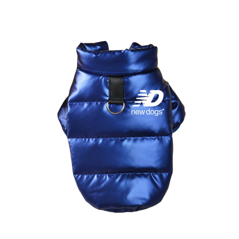 Jaqueta Puffer Impermeável para Pets The Dog Face com Alça Prática para Passeios Confortáveis