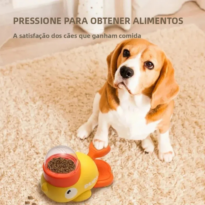 Dispenser de Ração em Forma de Pato para Cães e Gatos: Diversão e Praticidade na Alimentação