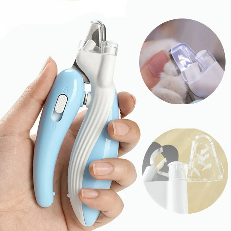 Cortador de Unhas Pet Ergonômico com Luz para Conforto e Precisão