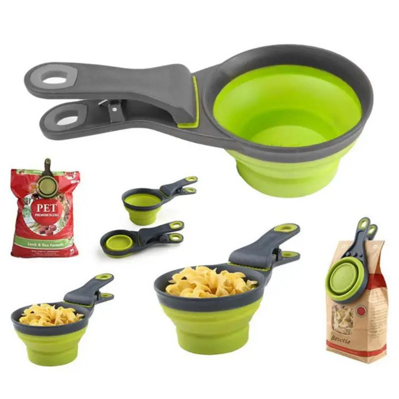 Dosador Prático de Ração com Fechamento Seguro para Saco